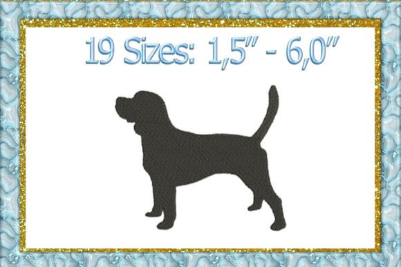 Beagle Embroidery Design: A Craft Fair-Ready Silhouette