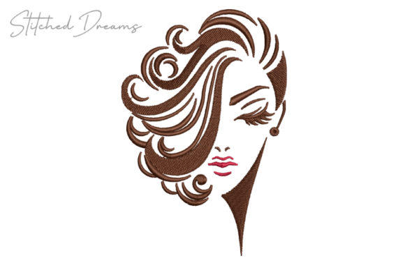 Beautiful Girl Embroidery Design