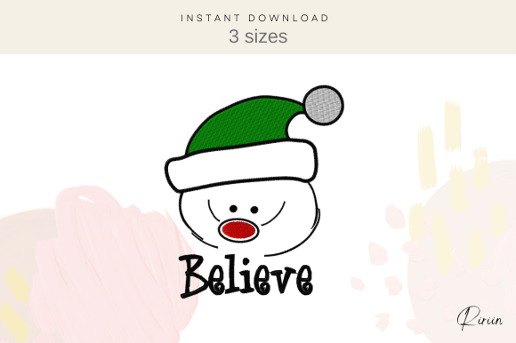 Believe Christmas Machine Embroidery