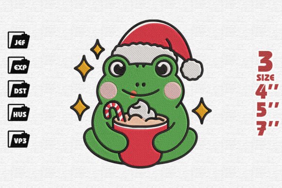 Christmas Frog Wonderland Embroidery