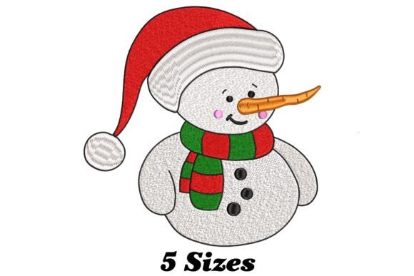 Christmas Snowman Embroidery Design