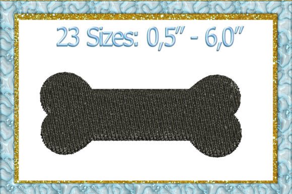 Dog Bone Embroidery Design
