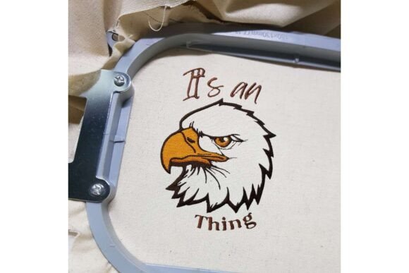 Eagle Mascot School Embroidery Design