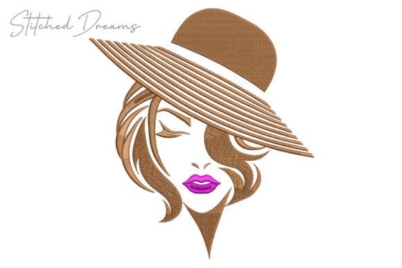 Elegant Girl Embroidery Design