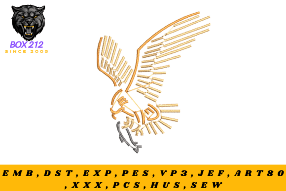 Fierce Bird Embroidery Design