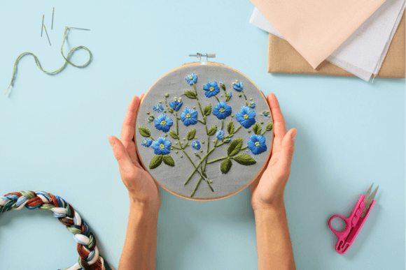 Forget-Me-Not Hand Embroidery Pattern