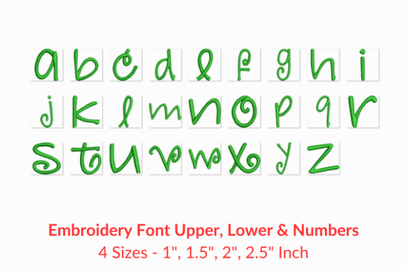 Justine Fonts Embroidery Design