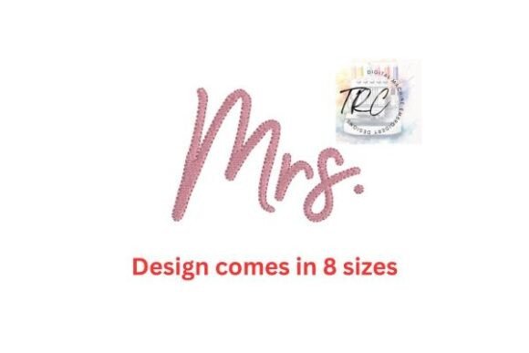 Mr Script Embroidery Design