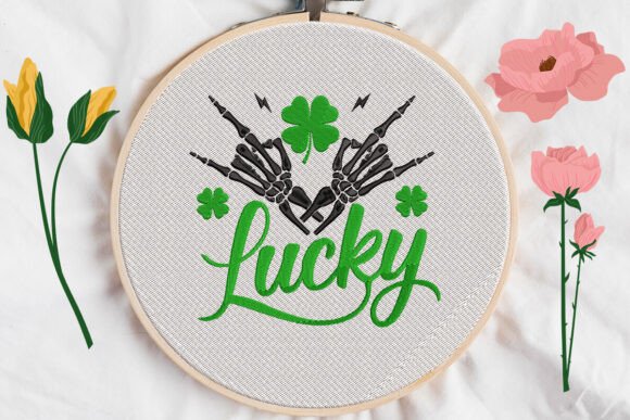 Patrick’s Day Shamrock Lucky Embroidery