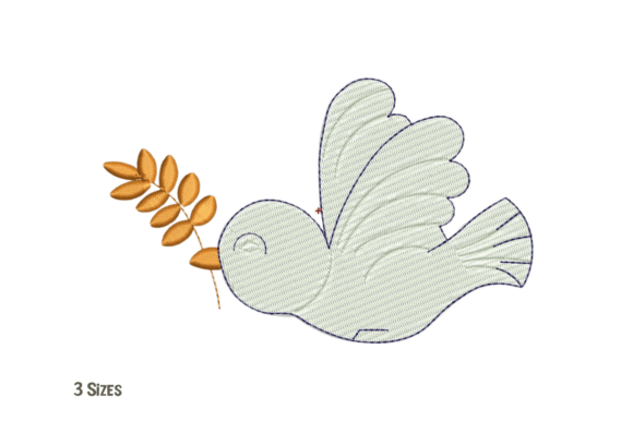 Peace Dove Machine Embroidery Design