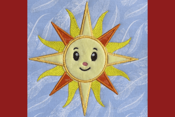 Sun Embroidery Appliqué