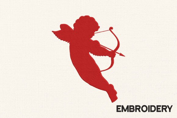 Valentine Cupid Embroidery Design